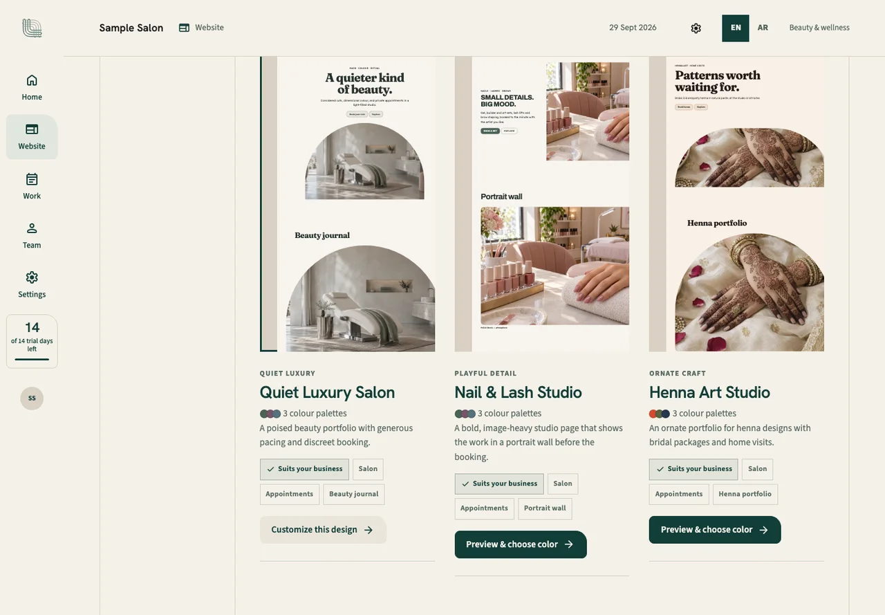 Actual Lowmark design library with fictional business data